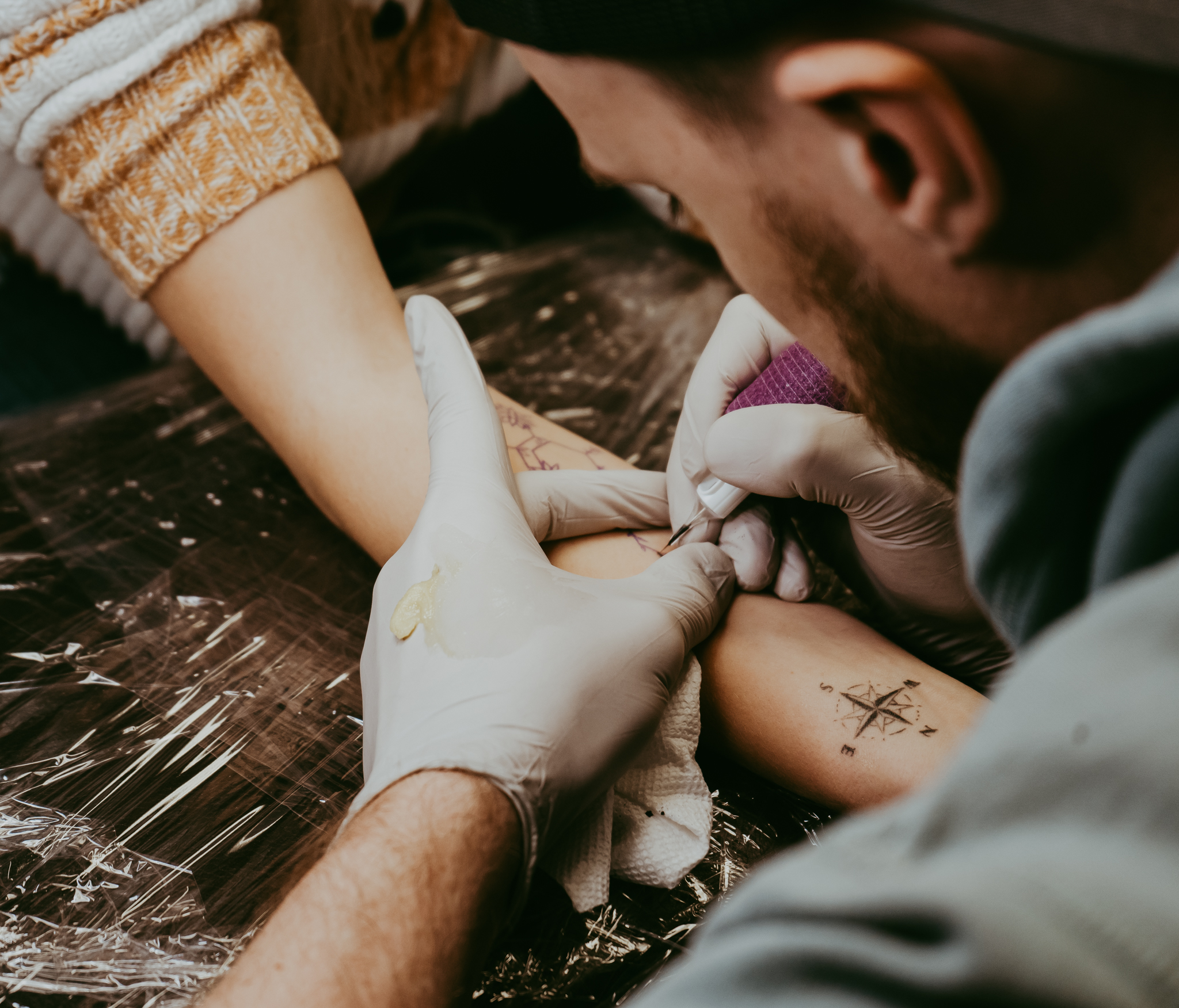 Tattoo work in progress at Blackwater Ink, Niles Ohio