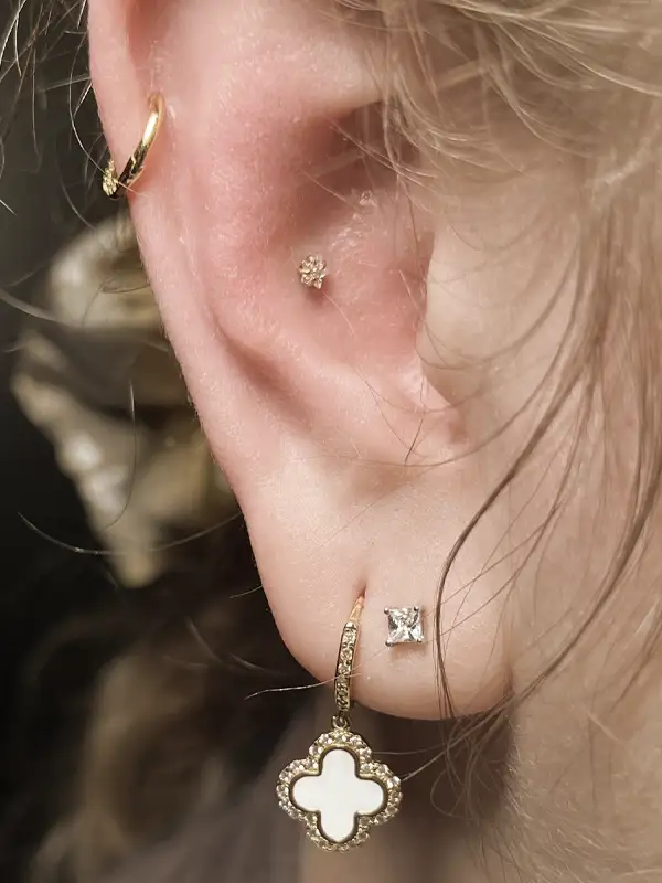 Facial piercing with implant-grade titanium at Blackwater Ink, Eastwood Mall